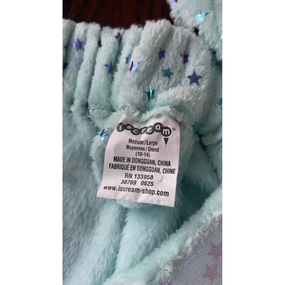 Girls Spa Wrap iscream Soft Fabric Periwinkle Blue metallic stars